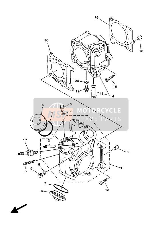 5DSE11810000, Guarnizione Testa, Yamaha, 1